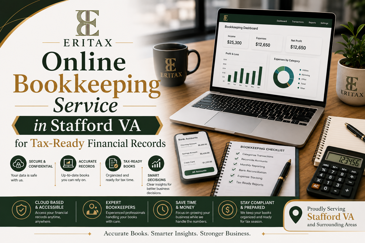 Online Bookkeeping Service in Stafford VA for Tax-Ready Financial Records